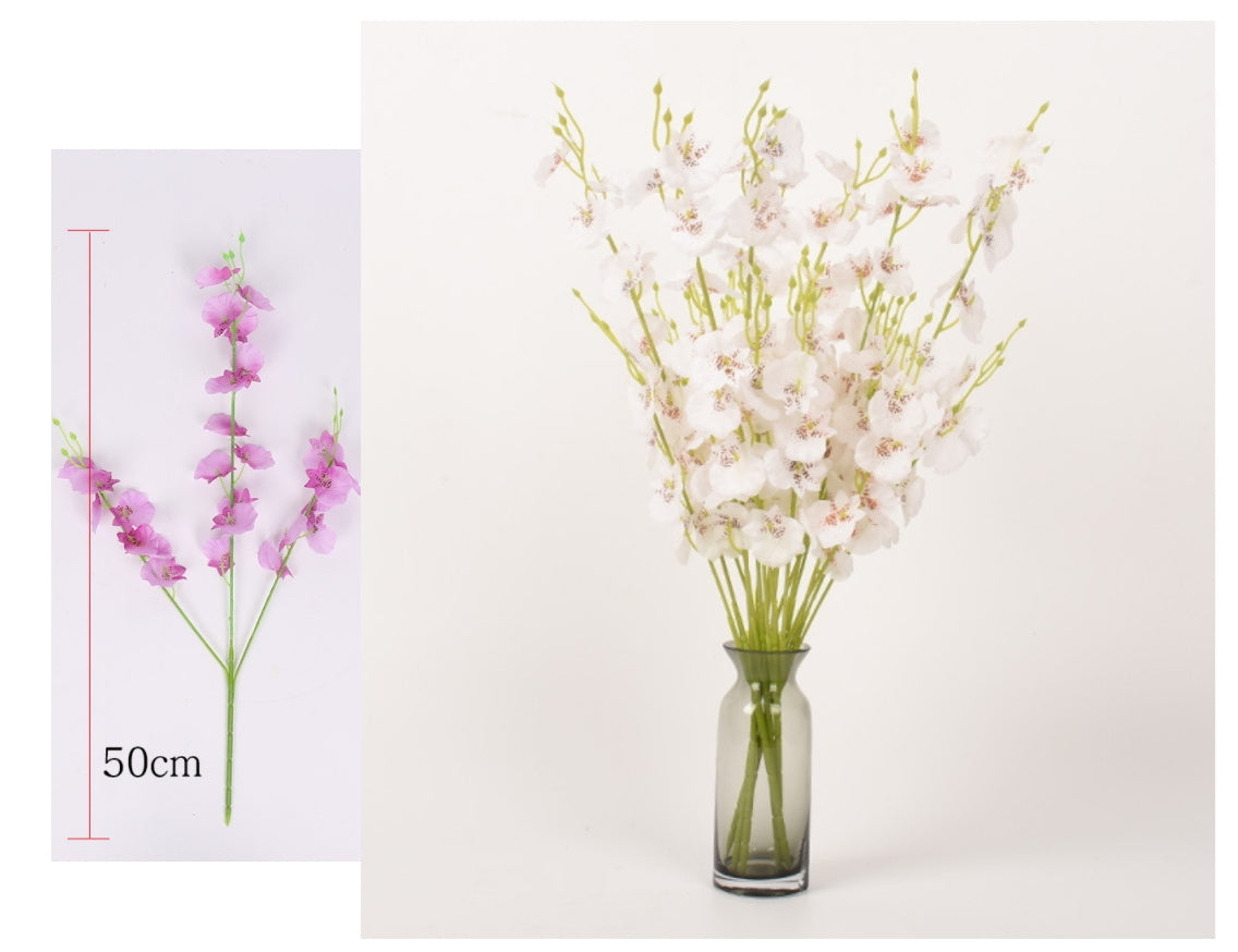 kwiat sztuczny ORCHIDEA 10szt drobna na łodydze 3-ramienna 50 cm  mix KCR-102A,B,C,D,G