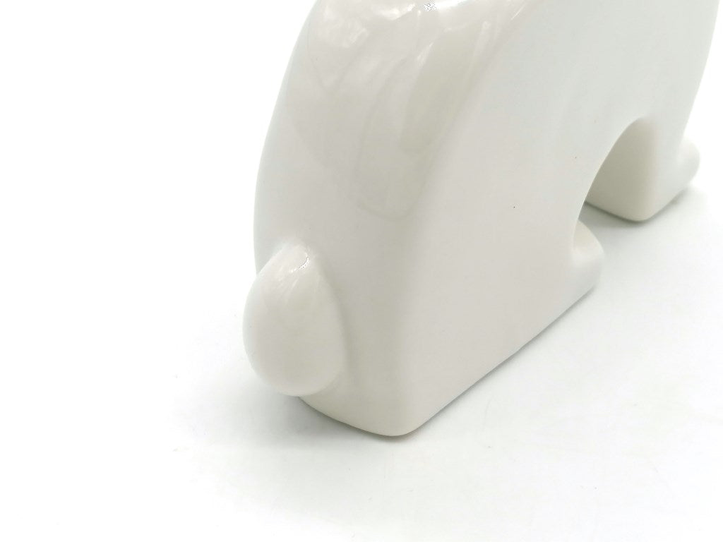 królik ceramiczny biały płaski