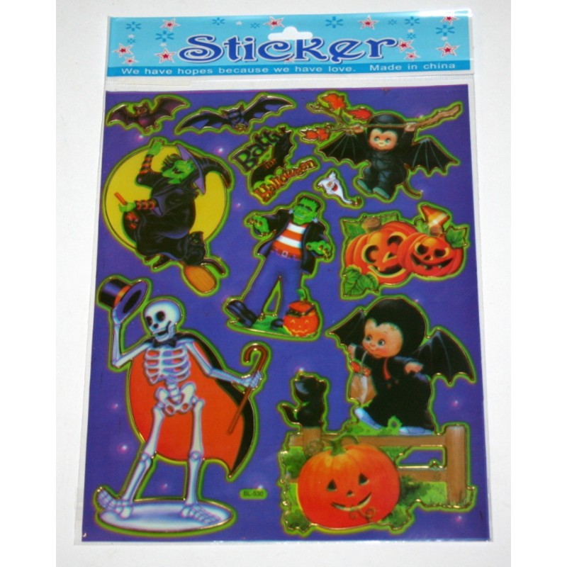 naklejki laserowe 10szt HALLOWEN