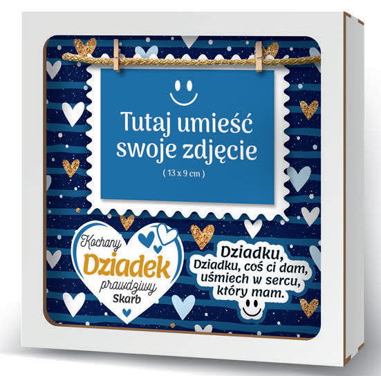 ramka 20x20cm puzzle 3D Kochany Dziadek prawdziwy Skarb