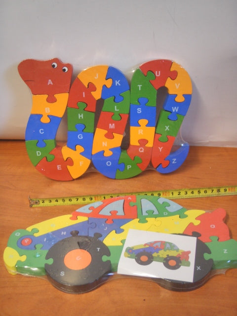 puzzle drewniane alfabet/cyfry 8579