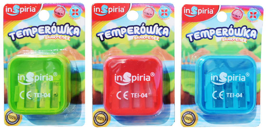 temperówka 12szt. potrójna INSPIRIA | 1485