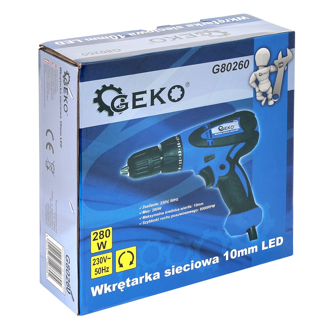 wkrętarka sieciowa 230V 10mm led G80260