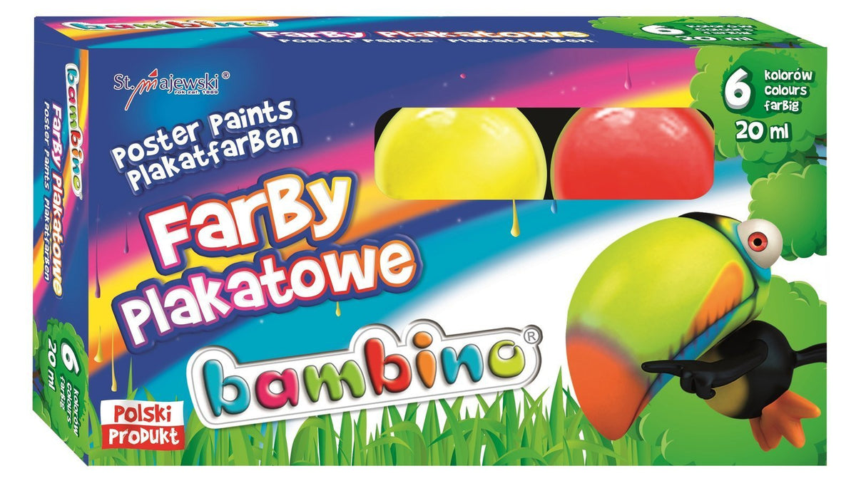 farby plakatowe 6kol. BAMBINO | 1598