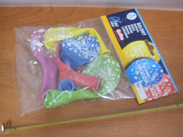 balony z nadrukiem 5szt W DNIU URODZIN GS110/PG02