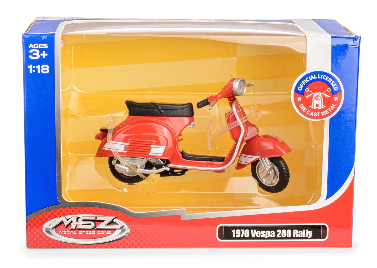 skuter MSZ 1:18 1976 Vespa 200 Rally czerwony