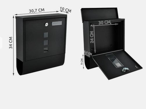 Skrzynka na listy - czarna  6244