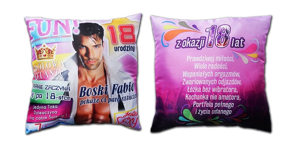 poduszka urodzinowa 18-nastka Boski Fabio    S113