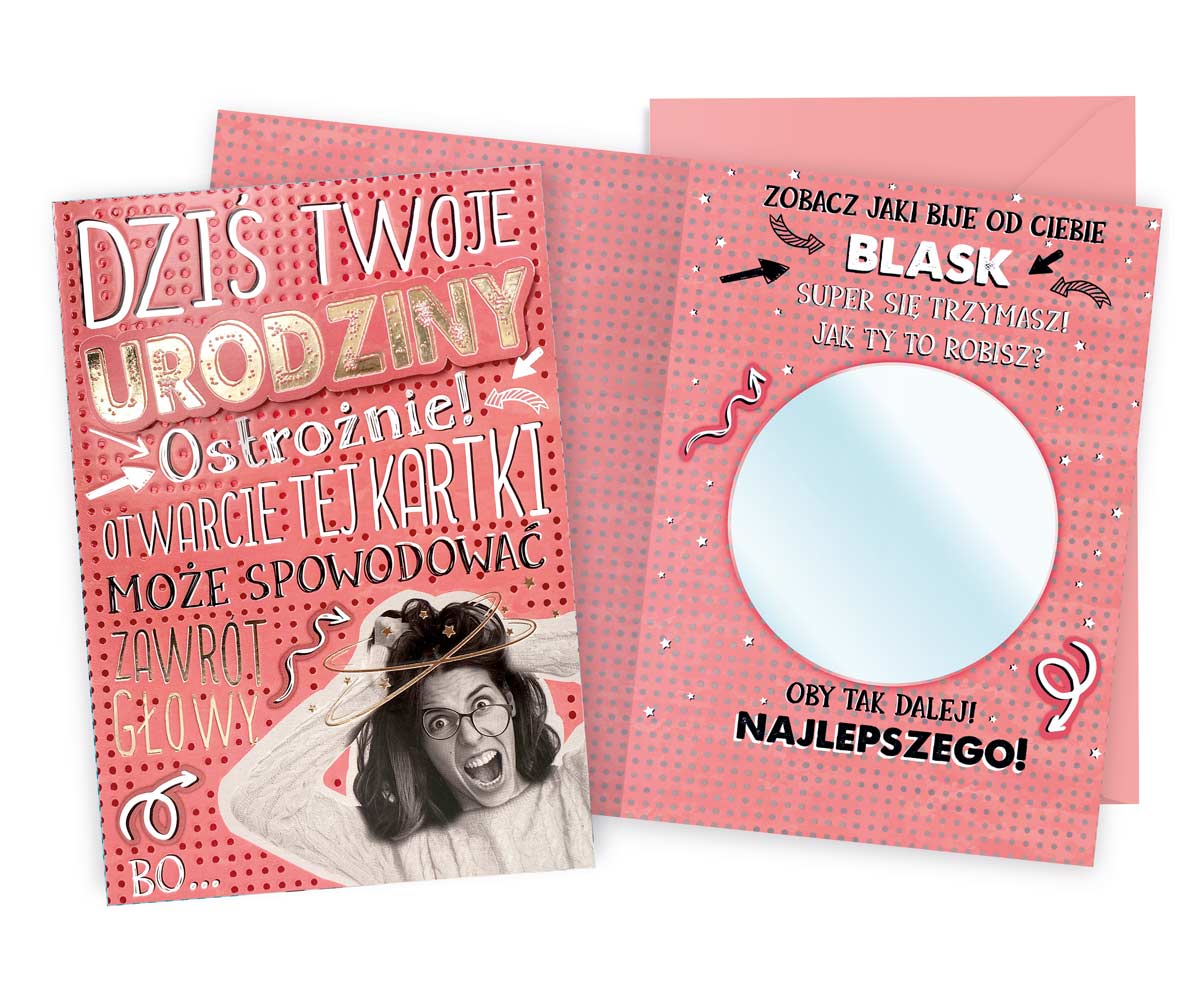 karnet damski LUSTERKO URODZINY DK-957