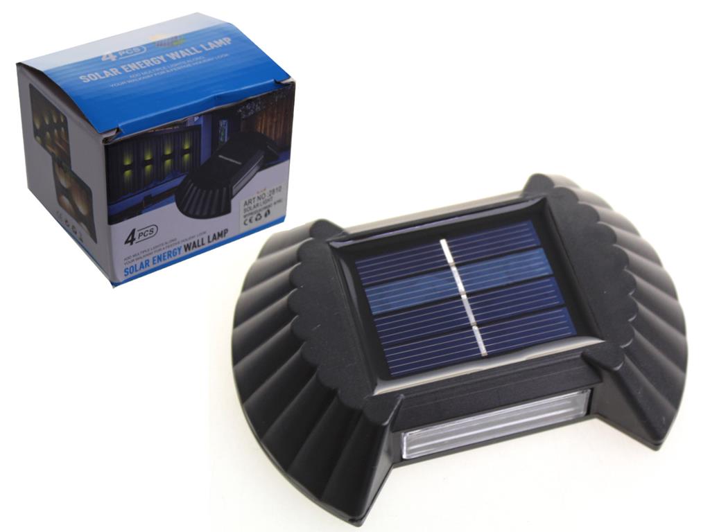 lampa 2 led solarna kinkiet 10x7,5 cm - S-2810 4szt