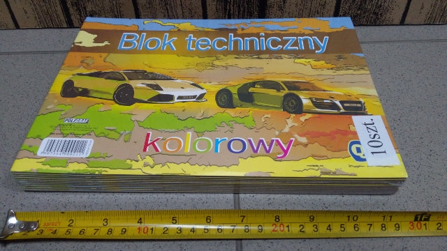 blok techniczny A4 kolorowy 10szt.