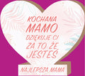 serce stojące 12x11cm KOCHANA MAMO DZIĘKUJĘ..... MDF06