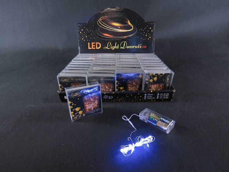 lampki sznur świecący led 2m 20 led kolor zimny biały