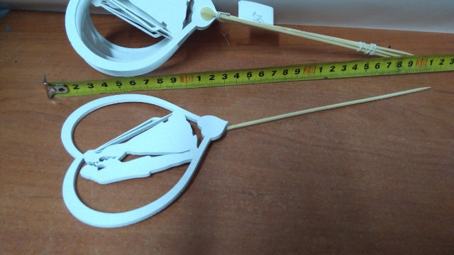 serce na piku 6szt ŚLUB Młoda Para 8cm