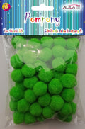 pompony 60szt. J.  ZIELONE  2cm | POM-412