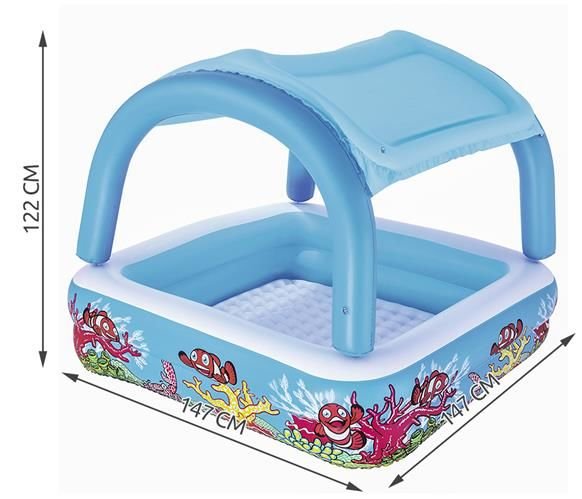 basen 147x147x122cm z odpinanym daszkiem | 52192 BESTWAY