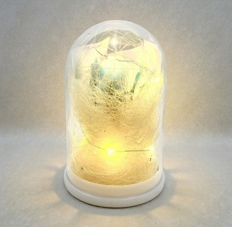 Wieczna róża LED w szkle 16cm wal789674