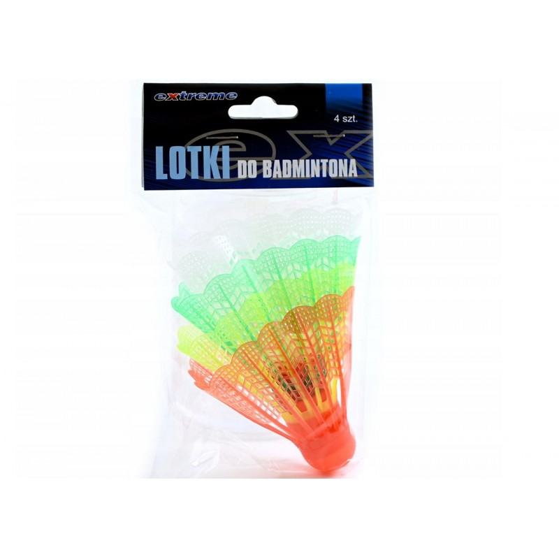 lotki do badmintona 4szt plastikowe kolor