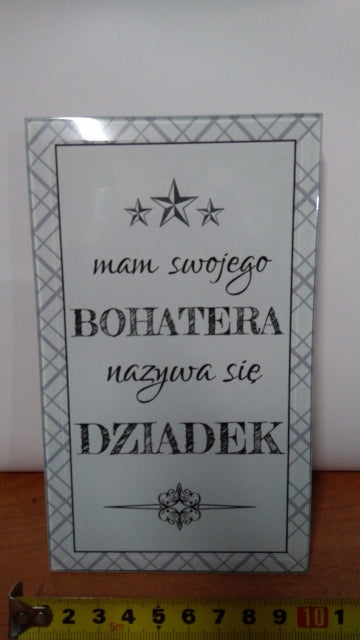 ramka szklana 10x16,5 DZIADEK