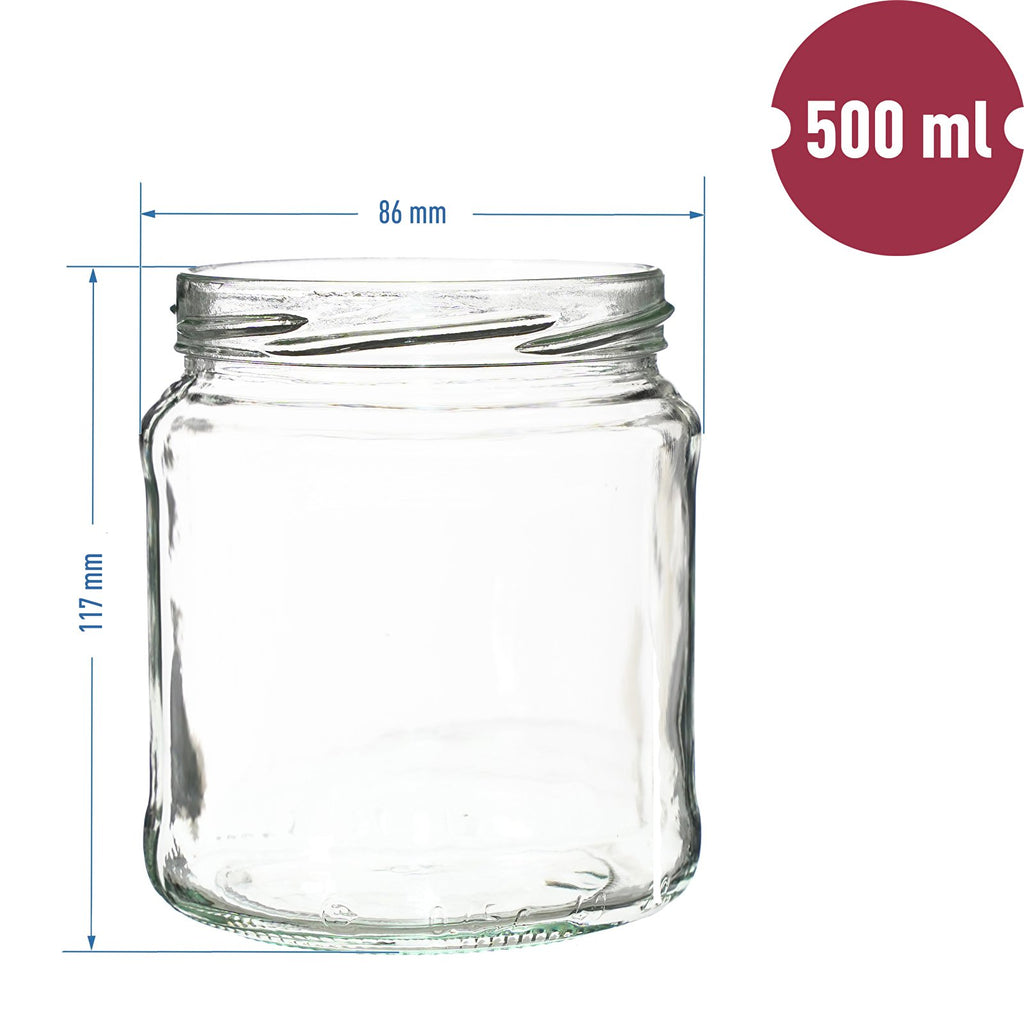słoiki 500ml + zakrętki 6szt. | 132502
