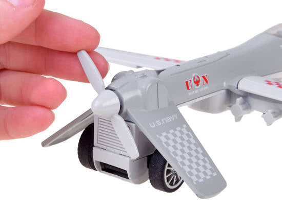 metalowy DRON wojskowy bojowy dźwięk | ZA4327 SZ