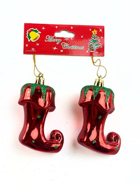 bombki plastikowe 2szt. BUTY ELFA