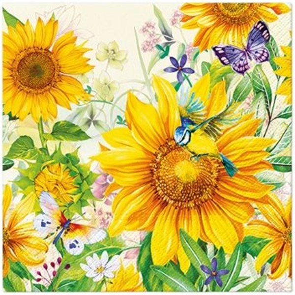 serwetki 33 x 33 cm Wild sunflowers 20szt. 70-65