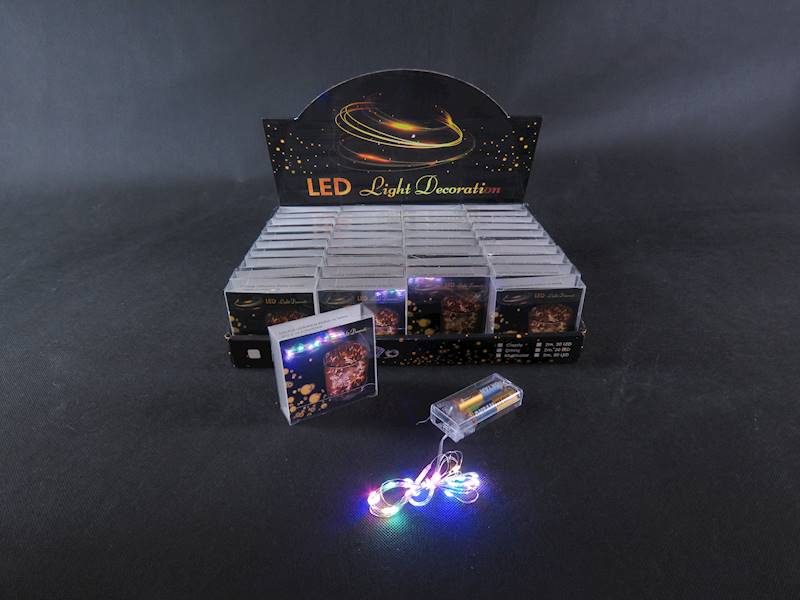 sznur świecący lampki  led 2m / 200 multi