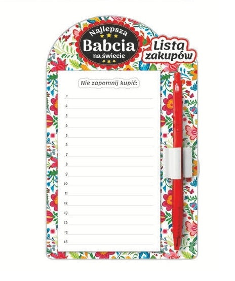 notes lista zakupów Najlepsza Babcia na świecie | 3331-B1