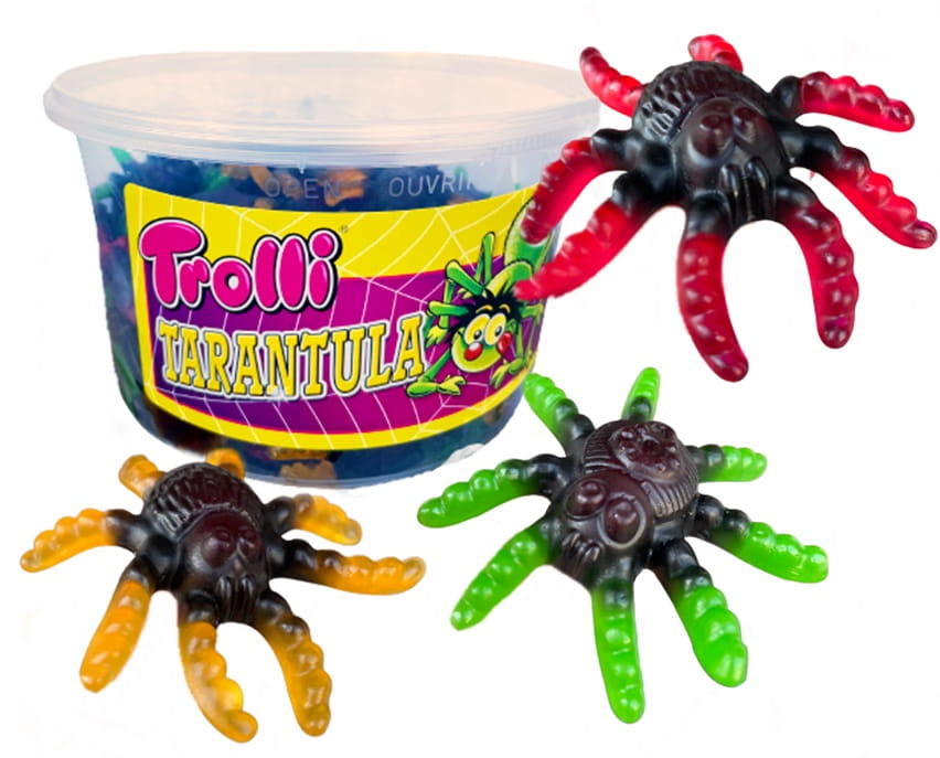 żelki TARANTULE owocowe Halloween  Trolli 75szt.  x 13g