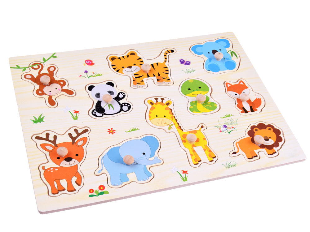 puzzle drewniane zwierzaki układanka 10 el ZA4721