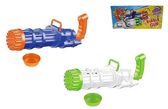 pistolet na bańki Fun Gun 19cm na baterie z płynem 50ml
