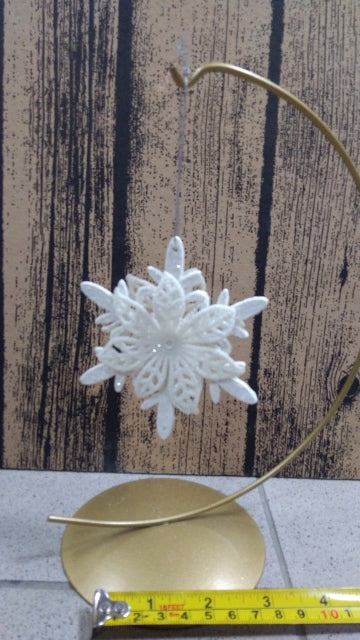 zawieszka  3D ŚNIEŻYNKA BIAŁA 11cm