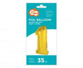 balon foliowy "Cyfra 1" złota 35 cm FG-C35Z1