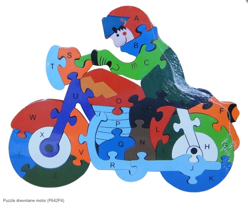 Puzzle drewniane motor   ok. 24 cm (P642P4)