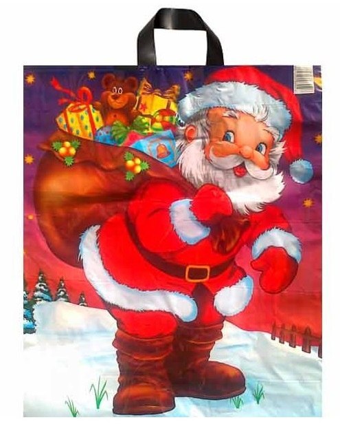 reklamówka z uchwytem 44x50cm Mikołaj 25szt.