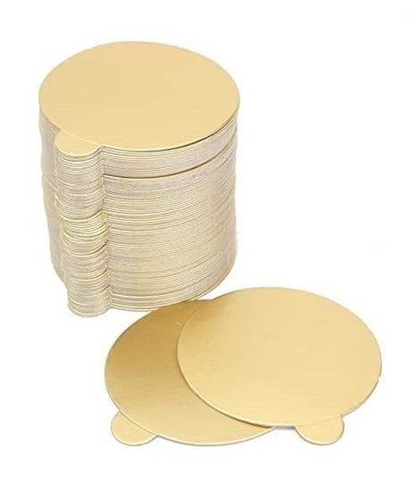 podkład tortowy bankietówka 8cm 50 szt. złoty