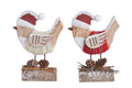 Ozdoba z drewna - zimowy ptaszek  6szt 10cmL x 4cm     HAG-18BJ990639/40