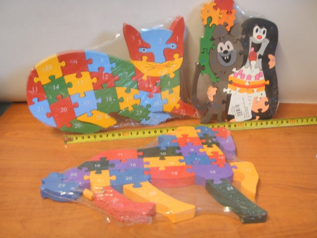 puzzle drewniane alfabet/cyfry 8579