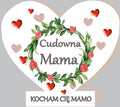 serce stojące 12x11cm CUDOWNA MAMA MDF09