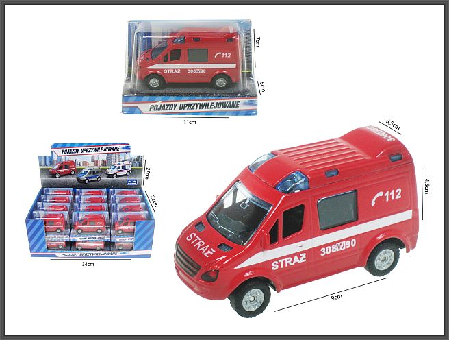 auto metalowe STRAŻ POŻARNA | HKG072