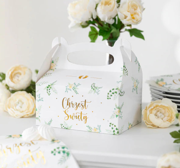 pudełko na ciasto Chrzest 10szt. DIY