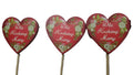 serce na piku 10szt MAMA, 26 x 4 cm