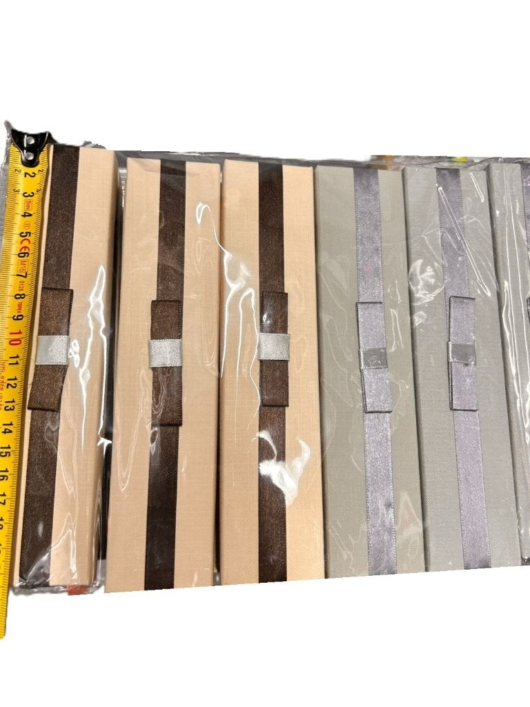 pudełka na biżuterię 20,5 x 5x 2,5 cm srebrno - beżowe 12szt.