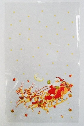 opakowanie ozdobne 50szt. worek folia 20 x 30 cm MIKOŁAJ Wor-0003cz