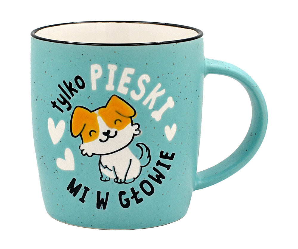 kubek  Tylko pieski mi w głowie 350ml | UP-033