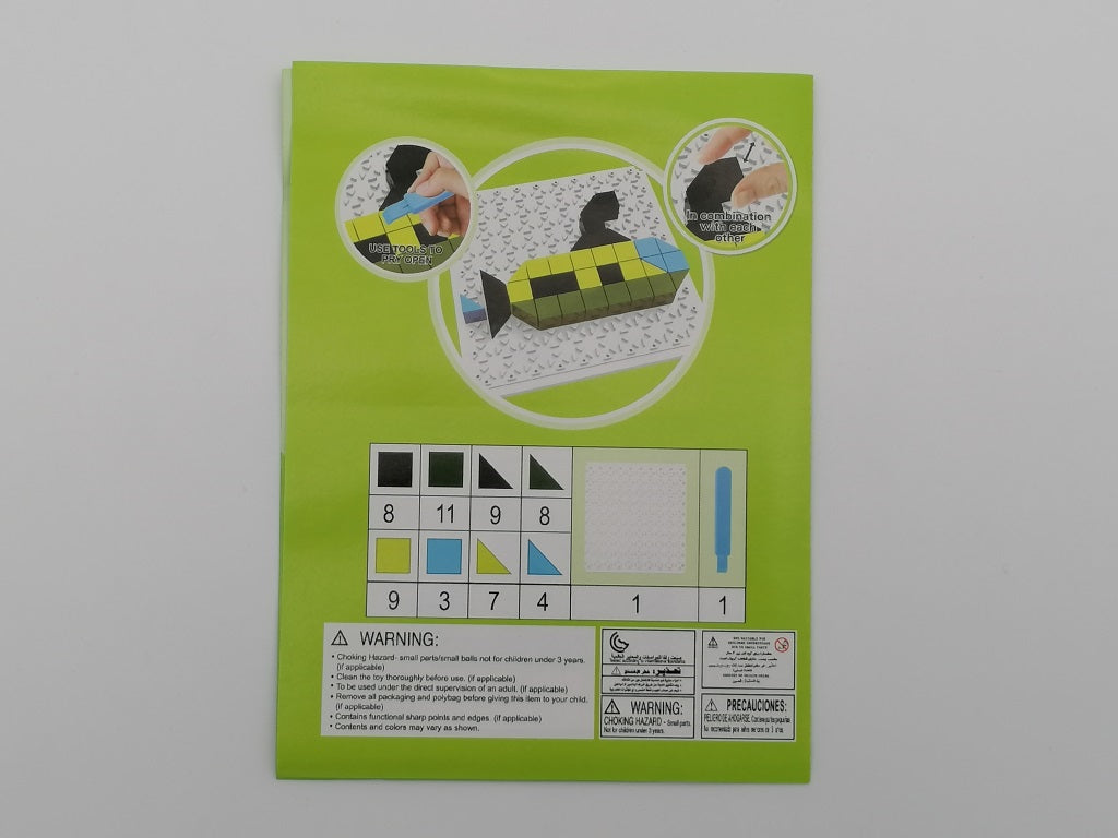 zestaw do układania klocków diy 17,5x13x3,5cm