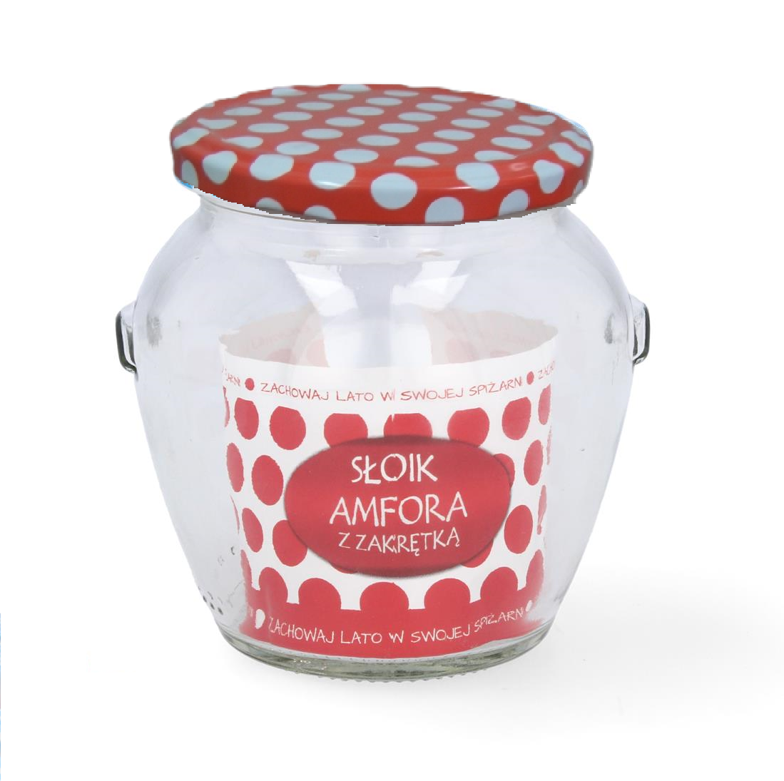 słoik szklany 580 ml z zakrętką fi  -82 AMFORA TO-580 / 6 zaczepów