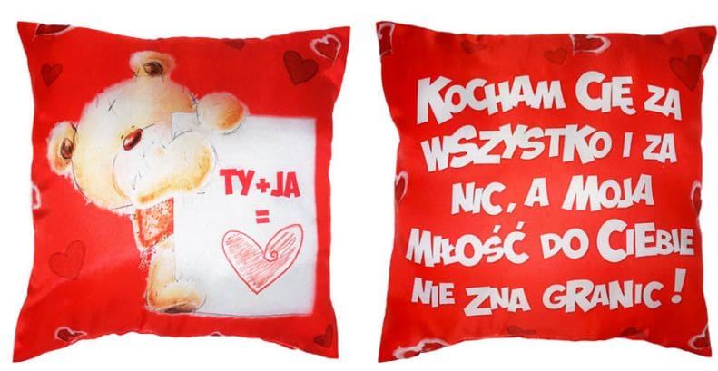 poduszka dwustronna 20 x 20 cm - TY + JA M10