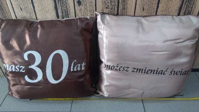 poduszka 40x40 Uodziny ''30'' Brąz